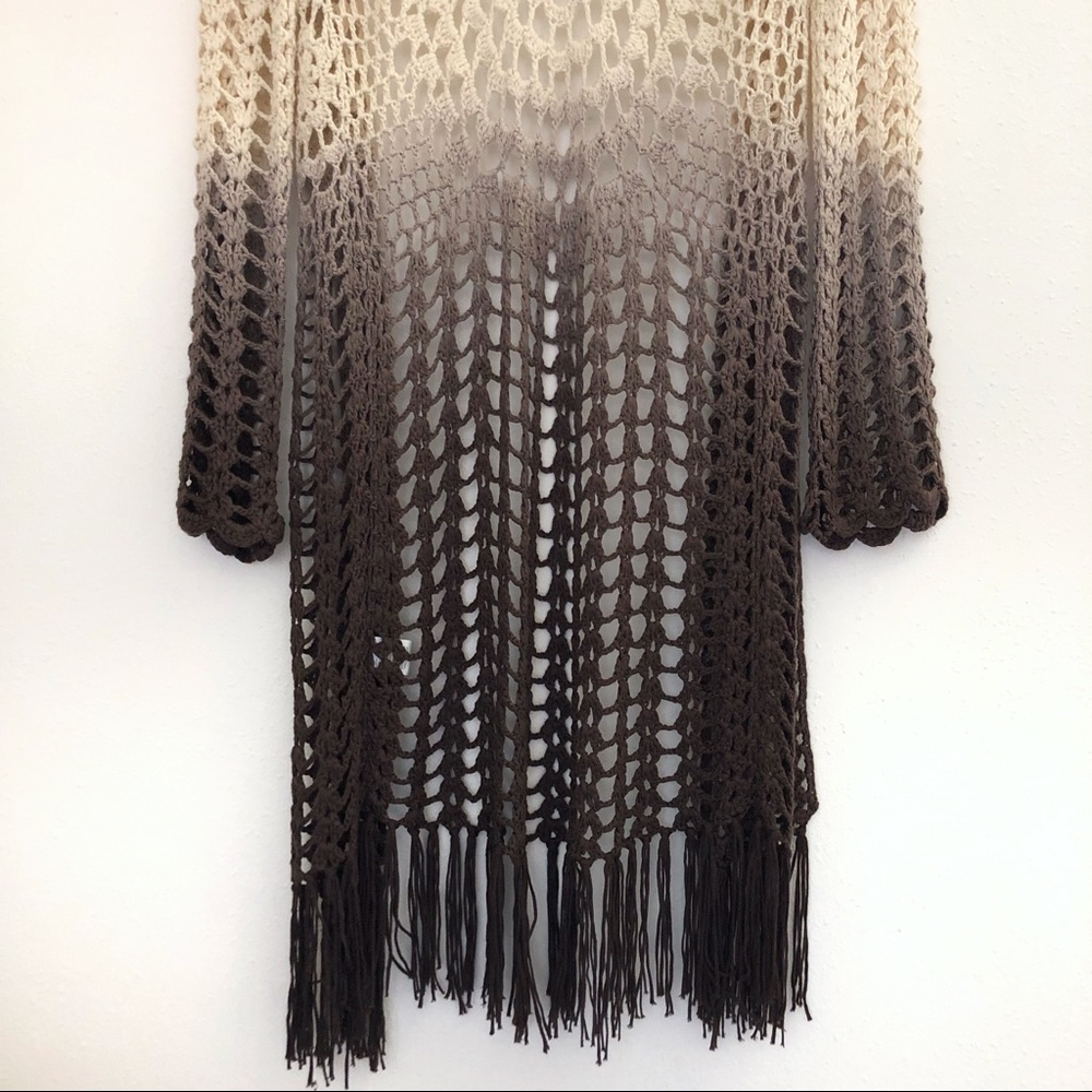 Umgee Ombre Knit Cardigan - Cream and gray - Picture 8 of 8